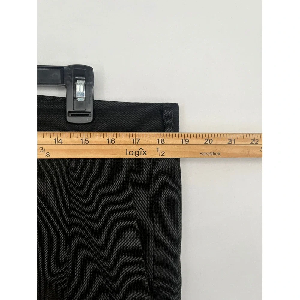 Claiborne Pleated Dress Pants Mens 37x31.5 Cuffed Textured Trousers Black